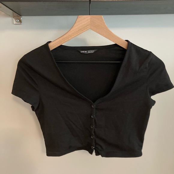 SHEIN Tops - SHEIN Black Crop Top